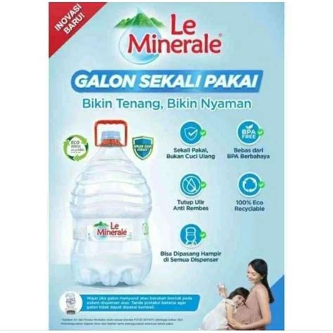 Jual Le Minerale Galon L Air Galon Le Mineral Galon Sekali Pakai