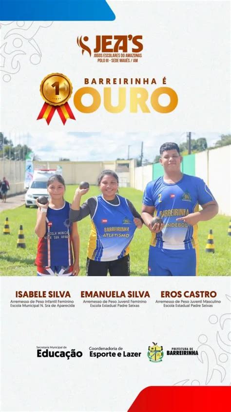 Barreirinha Conquista Primeiras Medalhas De Ouro Na Seletiva Dos Jogos