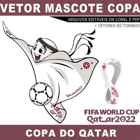 Vetor Mascote Copa Qatar La eeb Vetores Cdr Pdf Editáveis Elo7