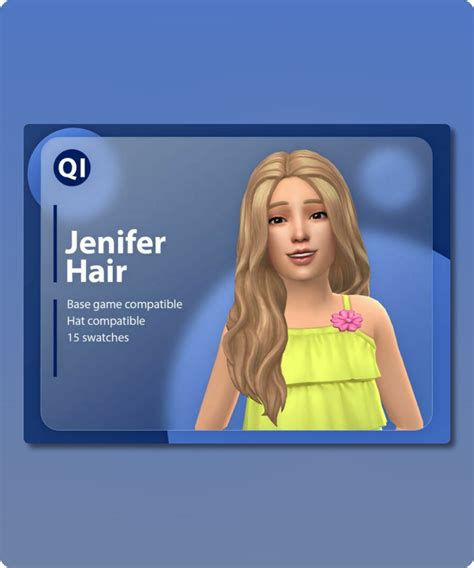 Jenifer Hair By Qicc Sims 4 CC In 2024 Long Wavy Hair Hair A Sims 4