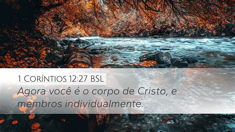 1 Coríntios 12 27 BSL Desktop Wallpaper Agora você é o corpo de