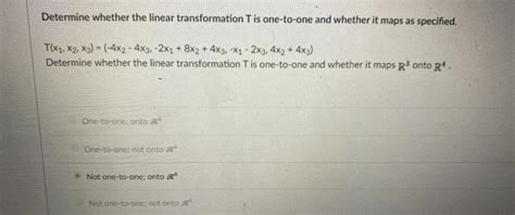 Solved Determine Whether The Linear Transformation Tis Chegg