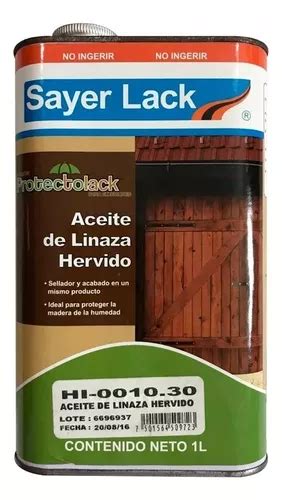 Aceite De Linaza Hervido Para Madera Sayer 1 L Meses sin interés