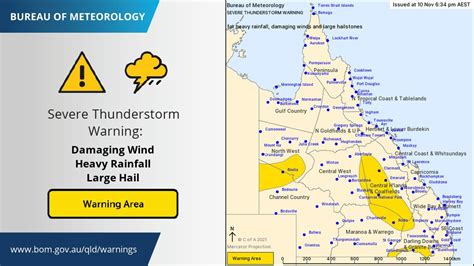 Bureau Of Meteorology Queensland On Twitter ⚠️⛈️ Severe Thunderstorm Warning Update Three