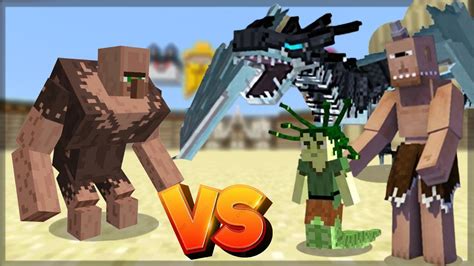 Minecraft Villager Mutante Vs Ice And Fire 1 Vs Todos Batalha De