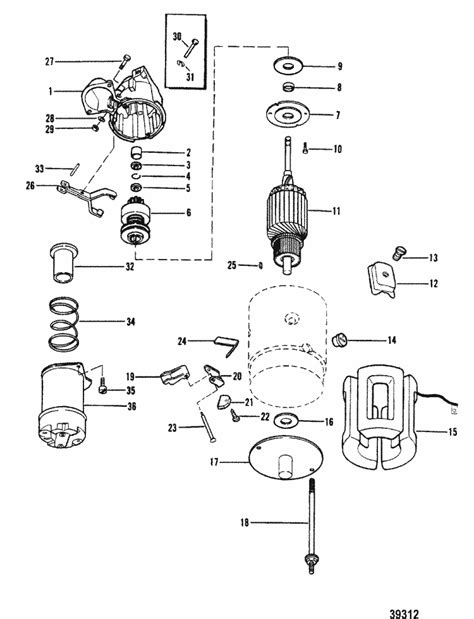 Mercruiser 228 4 Barrel Gm 305 V 8 1982 1984 Starter Motor Use With 12 3 4 Flywheel Parts