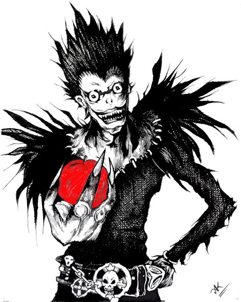 Ryuk and his apple by Kokul13 on DeviantArt