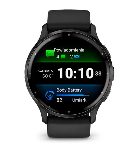 Smartwatch Garmin Venu Czarna Ramka Z Paskiem W Kolorze Czarnym