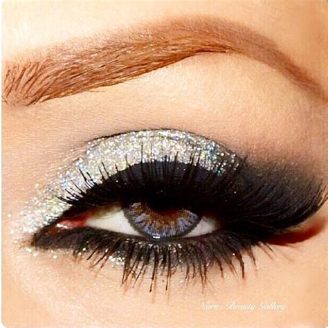 Silver Glitter Smokey Eye Makeup Makeup Vidalondon