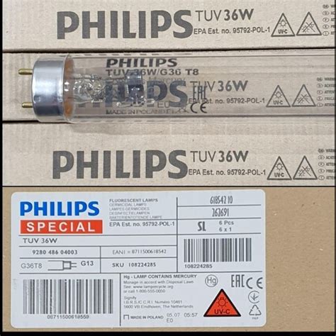 Jual Lampu UV Philips T8 36w 120cm Germicidal Sterilization Siap Pakai