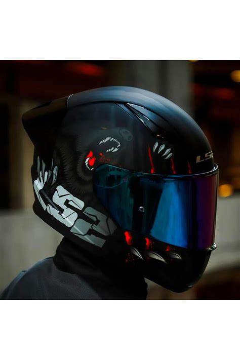 Ls Rapid Clawn Race Full Face Motosiklet Kask Yar Spoiler Effaf