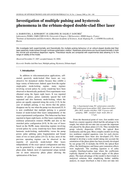 Pdf Investigation Of Multiple Pulsing And Hysteresis Phenomena In The