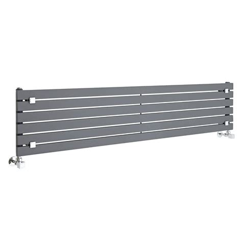 Sloane Anthracite Horizontal Single Flat Panel Designer Radiator