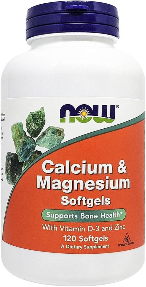 Now Foods Calcium Magnesium With Vitamin D3 And Zinc 120 Softgels