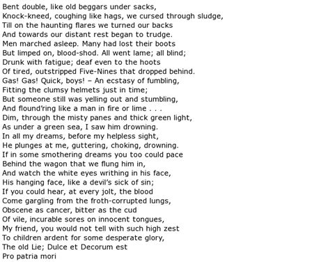 Wilfred Owen Poems > My poetic side