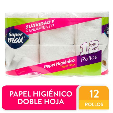 Comprar Papel Higiénico Marca Supermax Doble Hoja 12 Rollos Walmart