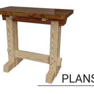 Workbench Sawhorse Table. Plans, Dimensions, Details, Notes - Etsy