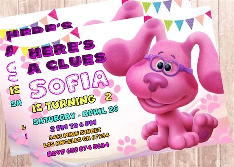 Blue S Clues Birthday Invitation Personalized Printable Invitation