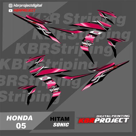 Jual Cod Stiker Motor Sonic Sticker Striping List Motor Honda Sonic