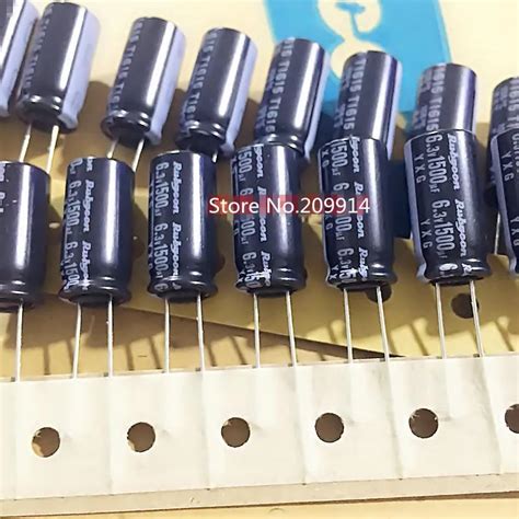 20pcs 6 3V1500UF 10X20 RUBYCON Series YXG 1500UF 6 3V Ultra Low ESR