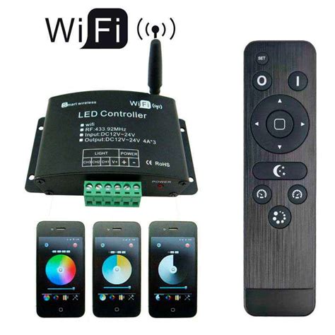 Controlador WIFI LED V03 Mono Dual RGB RF Control LEDBOX