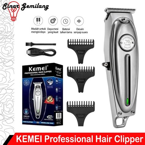 Jual Mesin Potong Rambut Kemei Km Alat Cukur Rambut Cas Elektrik