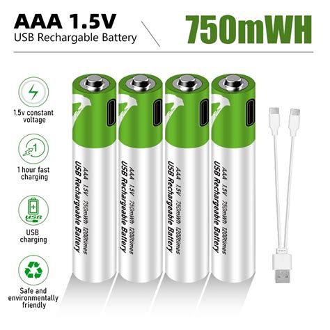 Kepeak Rechargeable Lithium Aaa Batteries Packs Mwh Rechargeable