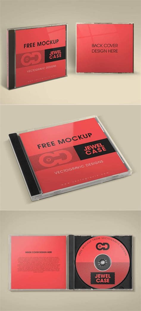 Free Cd Jewel Case Mockup Mockuptree