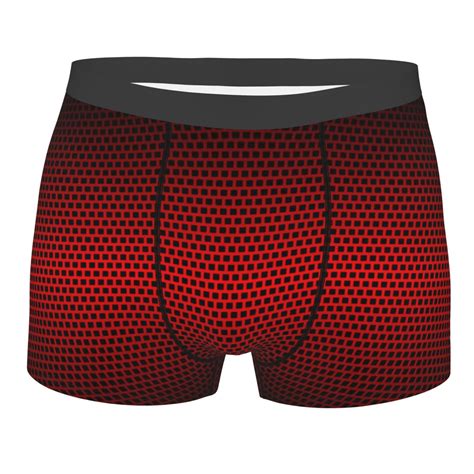 Lukts Red Geometric Perforated Square Background Men S Underwear