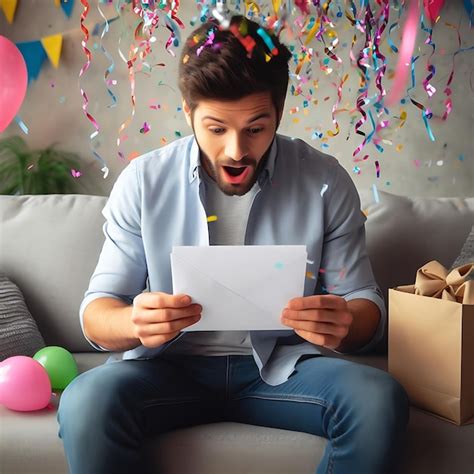 Premium AI Image | Man Expressing Surprise and Shock at Unexpected News