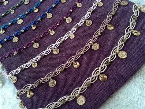 Macrame Anklet Mod Leyre With Brass Brass Beads Adjustable Closure