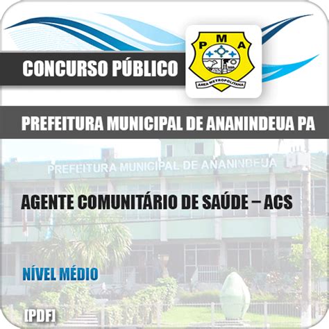 Apostila Pref Ananindeua PA 2019 Agente Comunitário de Saúde ACS