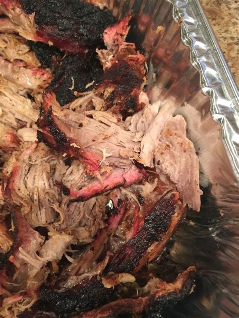 Hot And Fast Pork Shoulder With Hickory Smoke Big Green Egg Green Eggs Hickory Meat Jerky