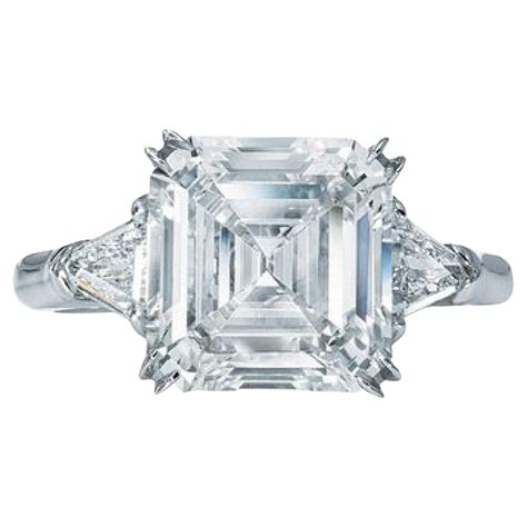 Gia Certified Carat Emerald Cut Diamond Platinum Ring For Sale At