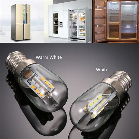 Mini Refrigerator Led Light Bulb Freezer Fridge Lamp Glass Lamp E