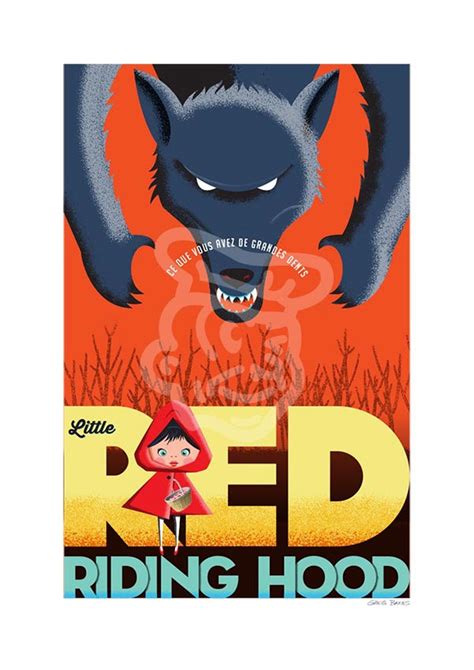 Little Red Riding Hood A3 Poster Free Shipping Etsy