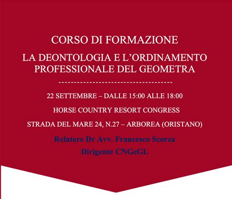 Corso Di Formazione La Deontologia E Lordinamento Professionale Del