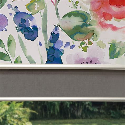 Lister Cartwright Floral Double Blackout Roller Blind Privacy Shades