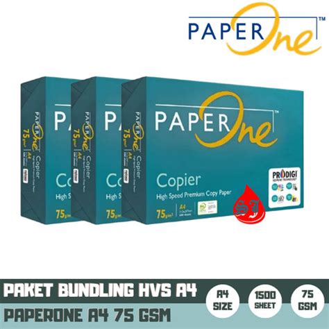 Jual PaperOne Kertas Copier A4 75gr 3 Rim 1500 Lembar Kertas Hvs A4