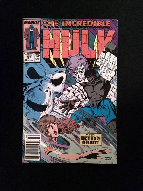 Incredible Hulk 360 Marvel Comics 1989 Vf Newsstand Comic Books