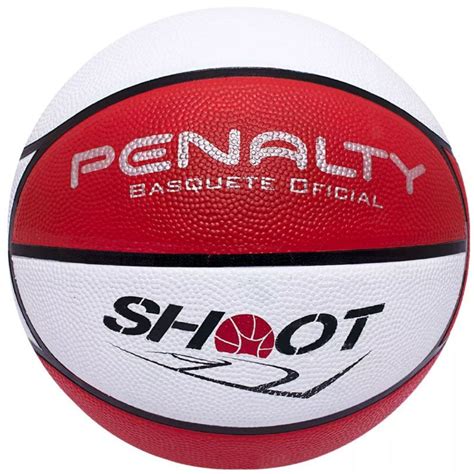 Bola De Basquete Modelo Shoot X Vermelho Branco Penalty Adulta Treino