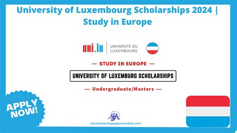 University Of Luxembourg Scholarships 2024 Study In Europe