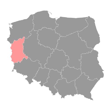 Lubusz Voivodeship Map Province Of Poland Vector Illustration