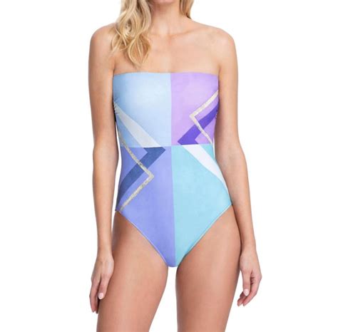 Buy Gottex Bandeau Strapless One Piece Swimsuit In Got Modern Art