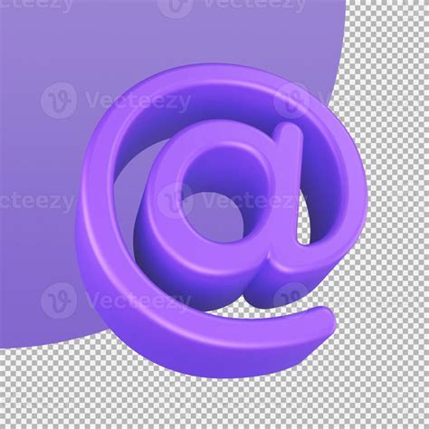 email at symbol. Minimal email address icon. 3d illustration with ...