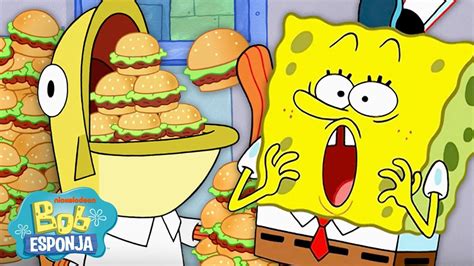 Bob Esponja Los Personajes De Bob Esponja Comiendo Demasiada Comida Durante 30 Minutos😱