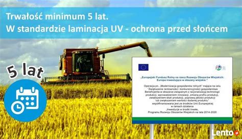 Tablica Unijna Informacyjna PROW 2014 2020 Dotacje ARiMR Eu