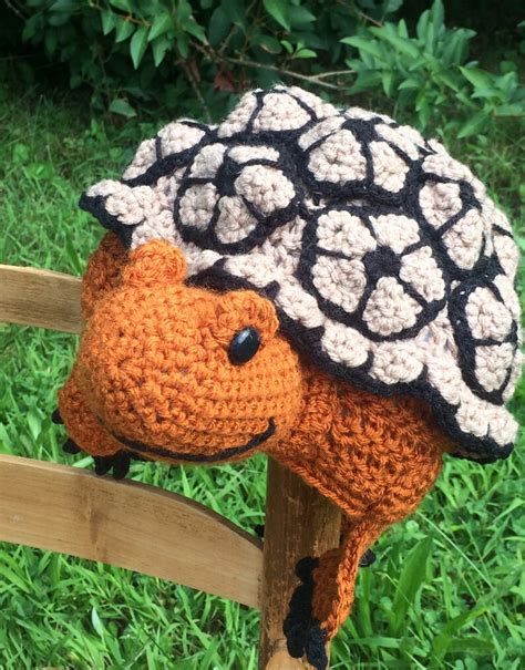 Turtle Hat Wood Turtle Crochet Beanie T Halloween Etsy