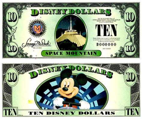 Disney Dollars Disney Money Goofy Disney Disney T