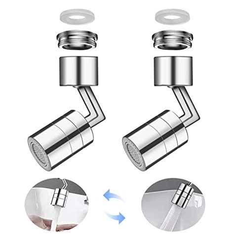 Fatee 2 Packs 720 Degree Swivel Sink Faucet Aerator Kitchen Sink